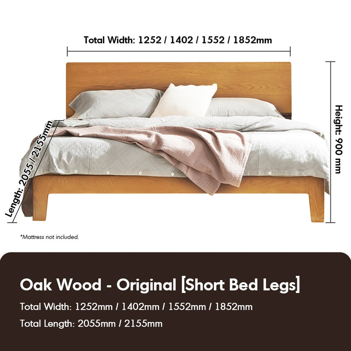 Nordal Oak Platform Bed