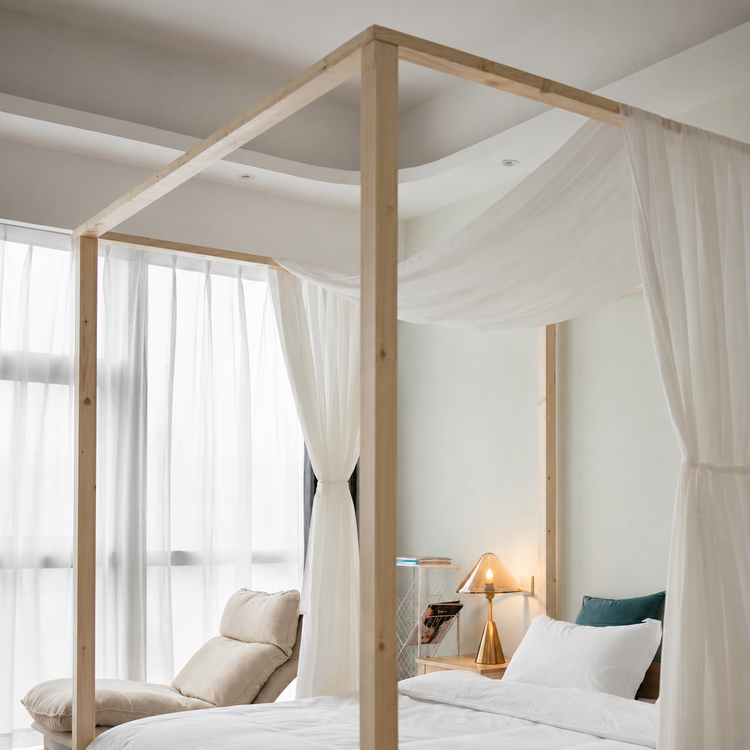 Arven Solid Wood Canopy Bedframe