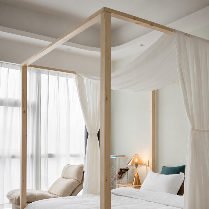 Arven Solid Wood Canopy Bedframe