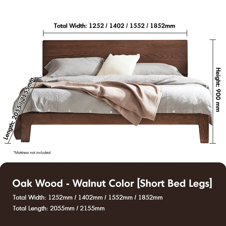 Nordal Oak Platform Bed