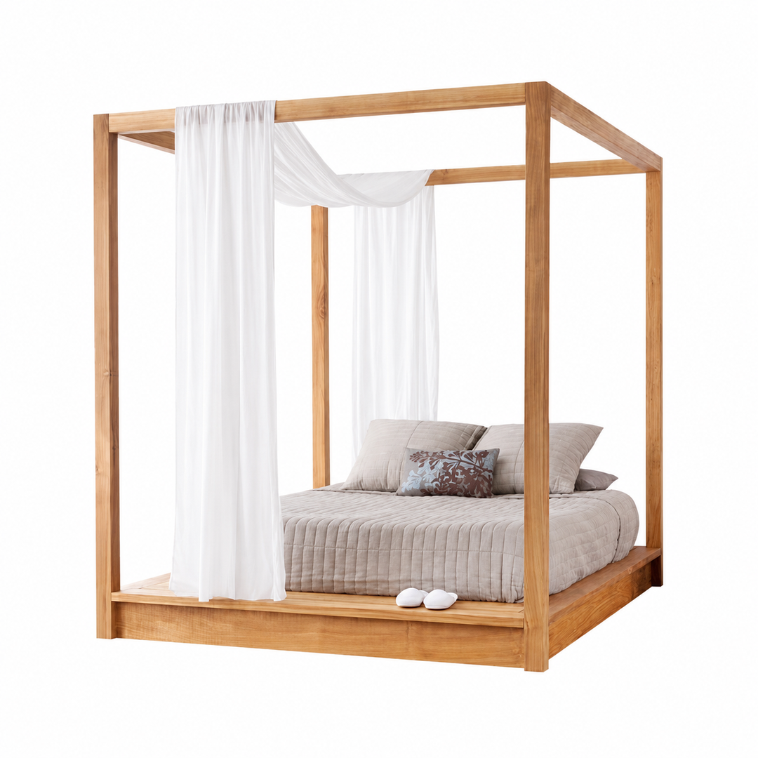 Arven Solid Wood Canopy Bedframe