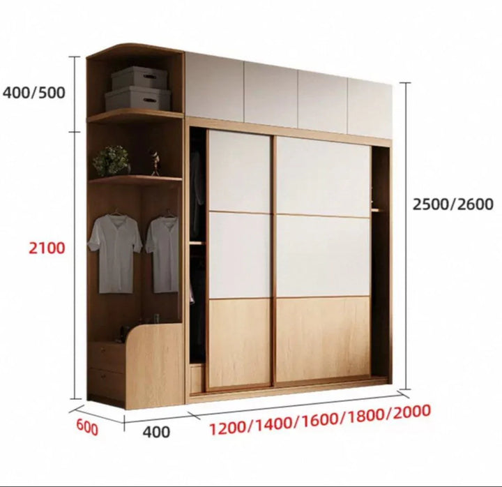 NORI Japandi Solid Wood Wardrobe
