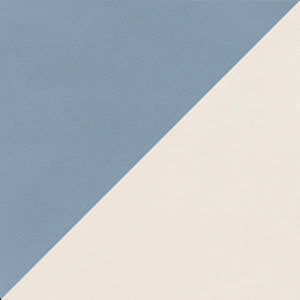 Beige & Blue PU Leather