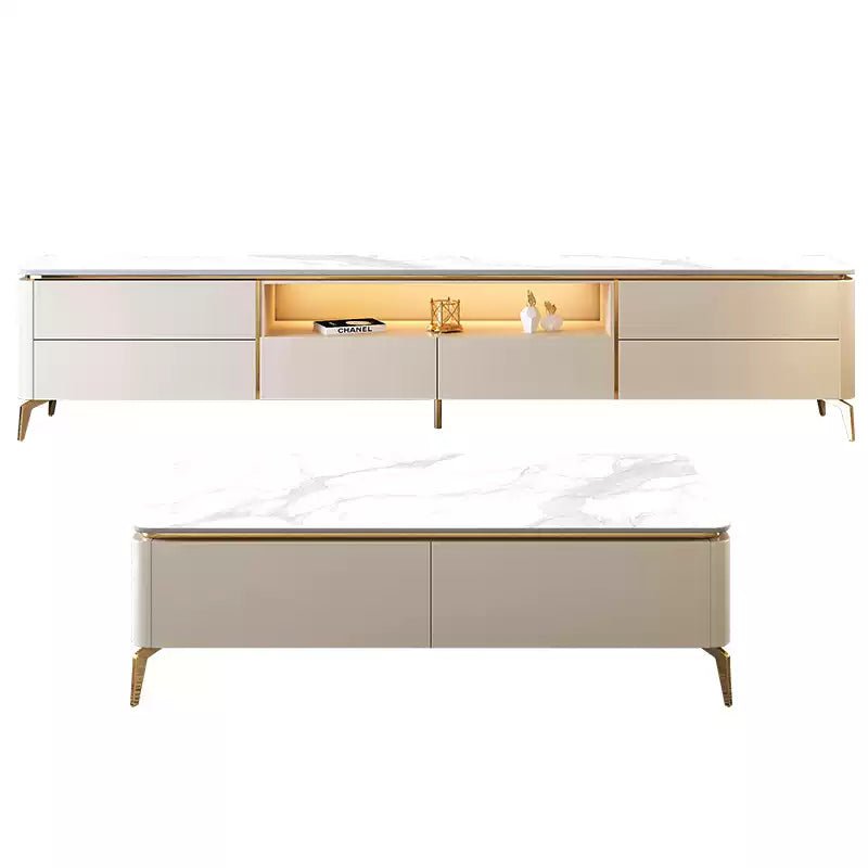 Ivory Modern TV Console - Exclusivia