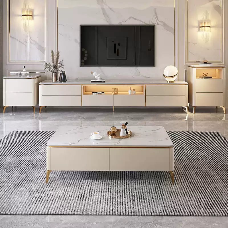 Ivory Modern TV Console - Exclusivia
