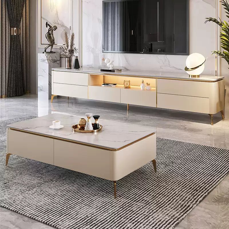 Ivory Modern TV Console - Exclusivia