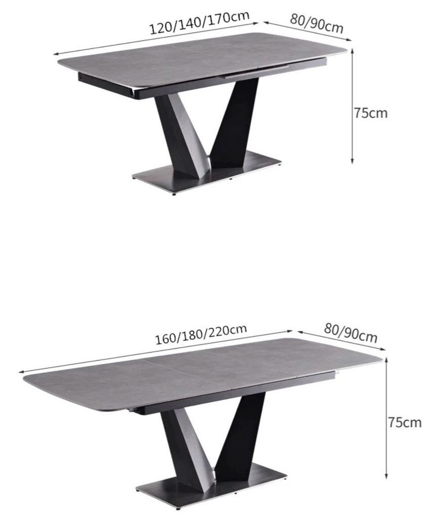 CORVAN Modern Sintered Stone Extendable Dining Table