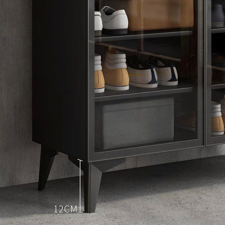 GLENO Modern Glass Shoe Cabinet