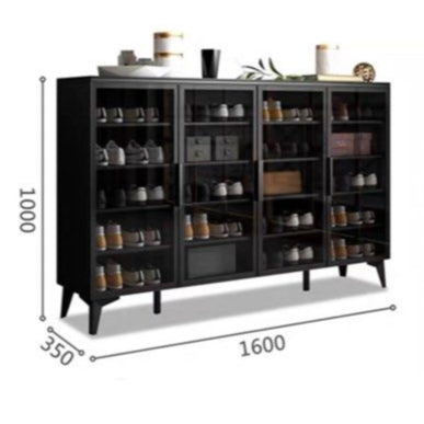 GLENO Modern Glass Shoe Cabinet