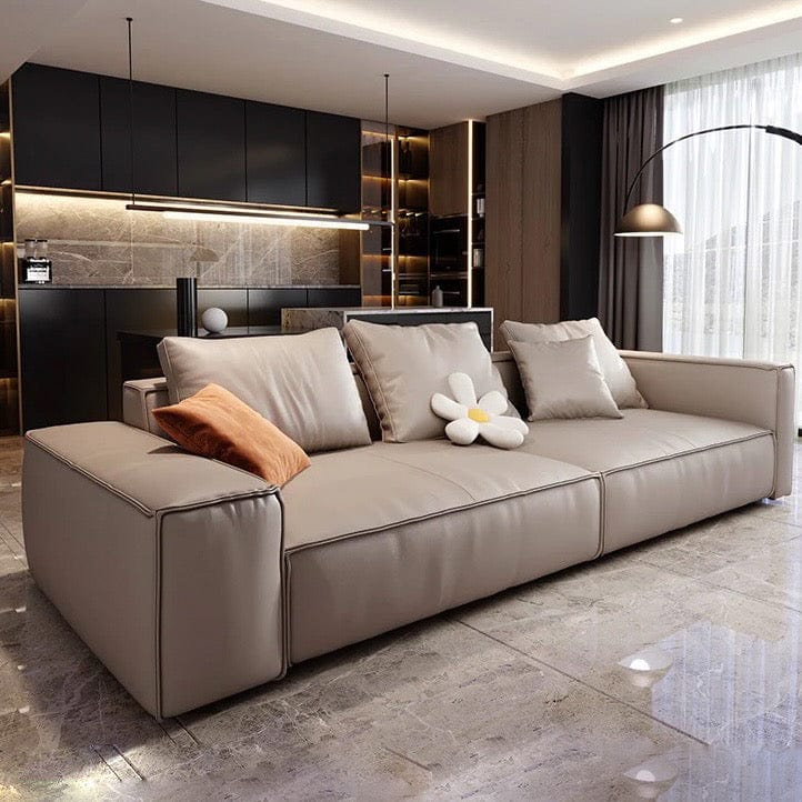 Jonas Scratch Resistant Sectional Leather Sofa - Exclusivia