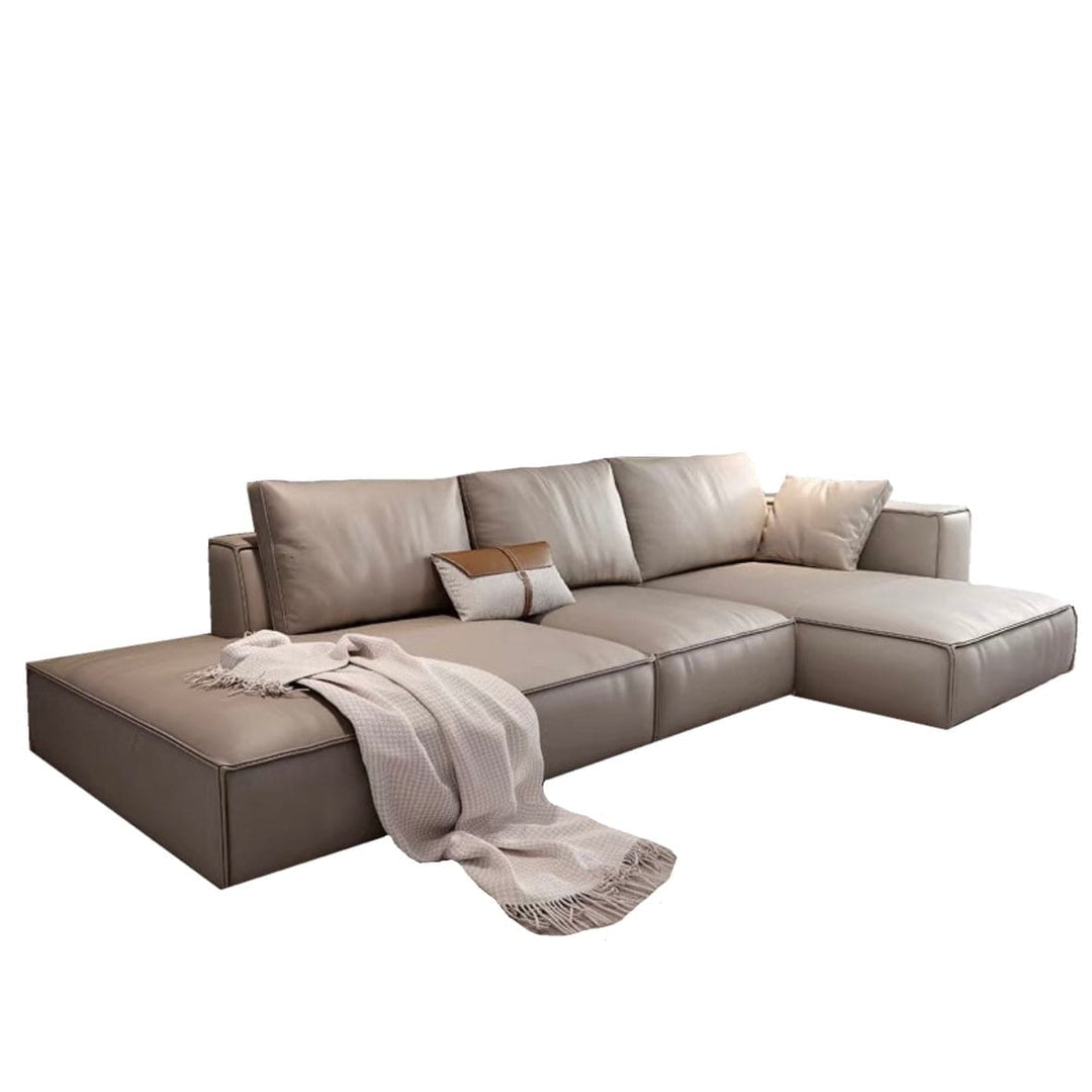 Jonas Scratch Resistant Sectional Leather Sofa - Exclusivia