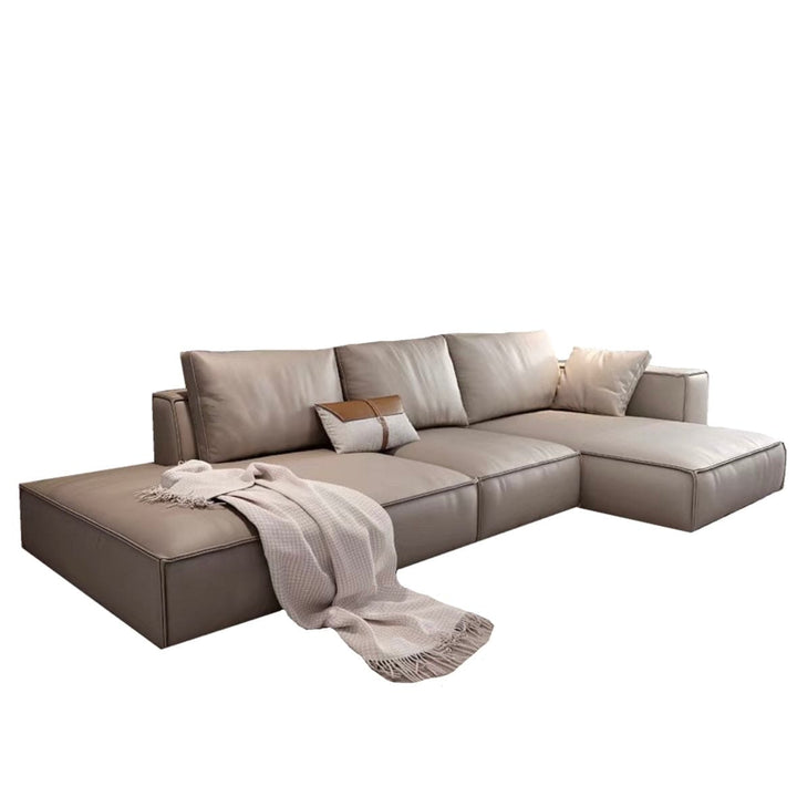 Jonas Scratch Resistant Sectional Leather Sofa - Exclusivia