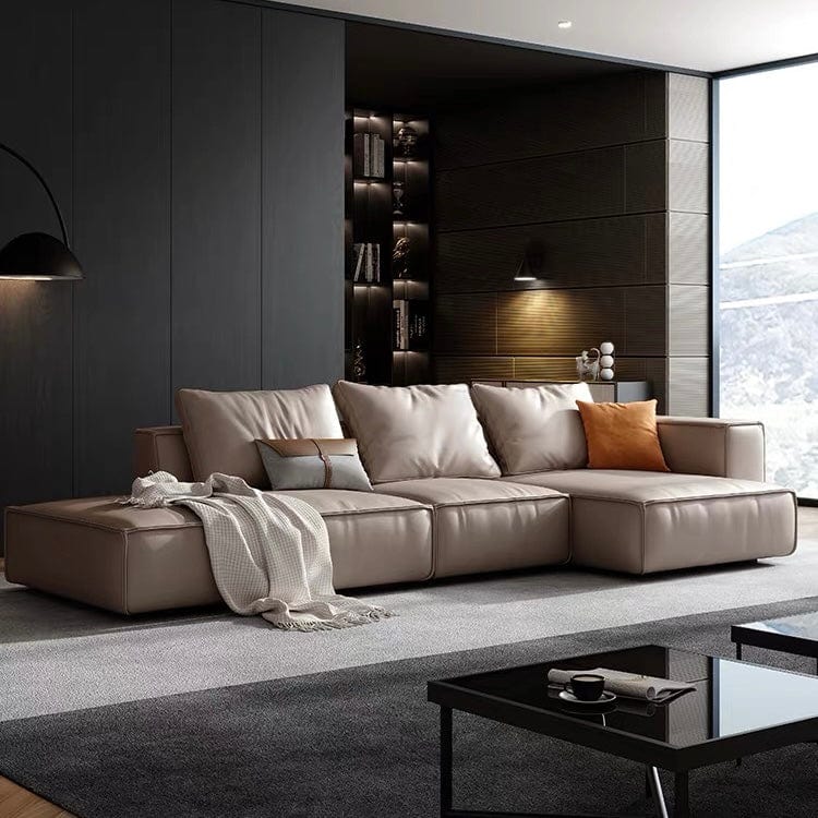 Jonas Scratch Resistant Sectional Leather Sofa - Exclusivia