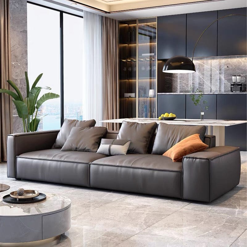 Jonas Scratch Resistant Sectional Leather Sofa - Exclusivia