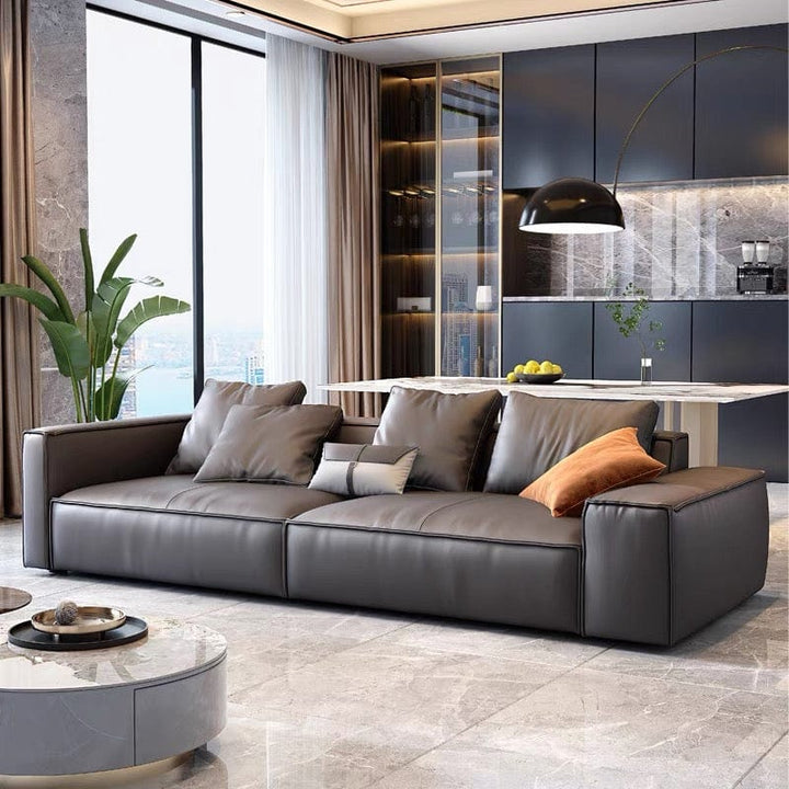 Jonas Scratch Resistant Sectional Leather Sofa - Exclusivia