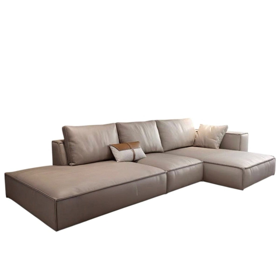 Jonas Scratch Resistant Sectional Leather Sofa - Exclusivia