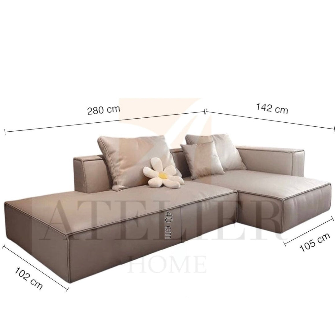 Jonas Scratch Resistant Sectional Leather Sofa - Exclusivia