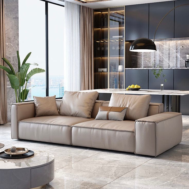 Jonas Scratch Resistant Sectional Leather Sofa - Exclusivia