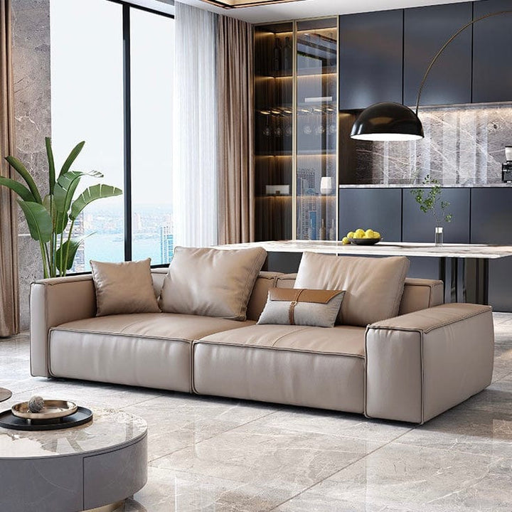 Jonas Scratch Resistant Sectional Leather Sofa - Exclusivia