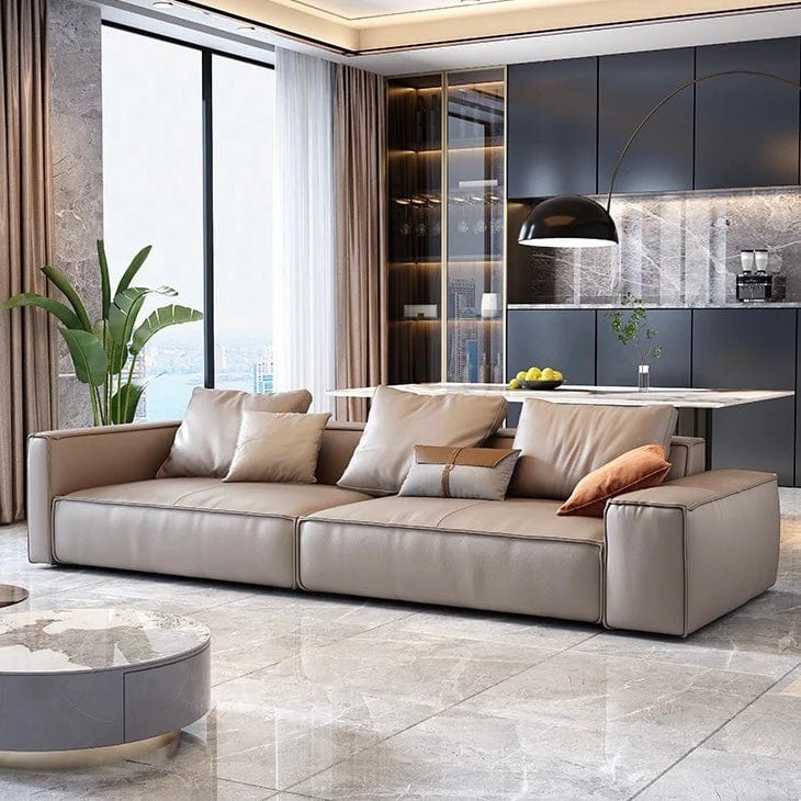Jonas Scratch Resistant Sectional Leather Sofa - Exclusivia