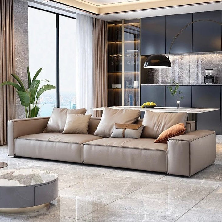Jonas Scratch Resistant Sectional Leather Sofa - Exclusivia