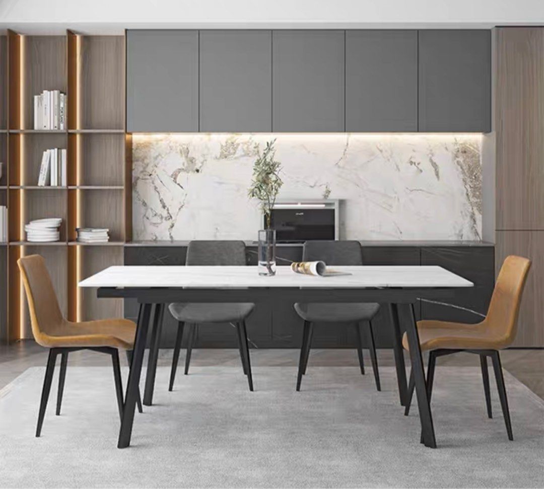 VOLAN Modern Extendable Sintered Stone Dining Table