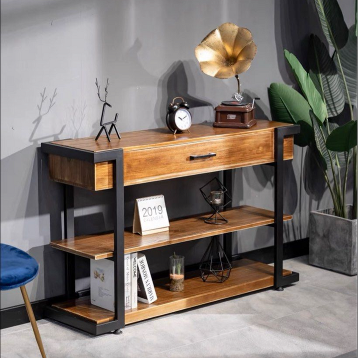 TARAN Rustic Solid Wood Console Table