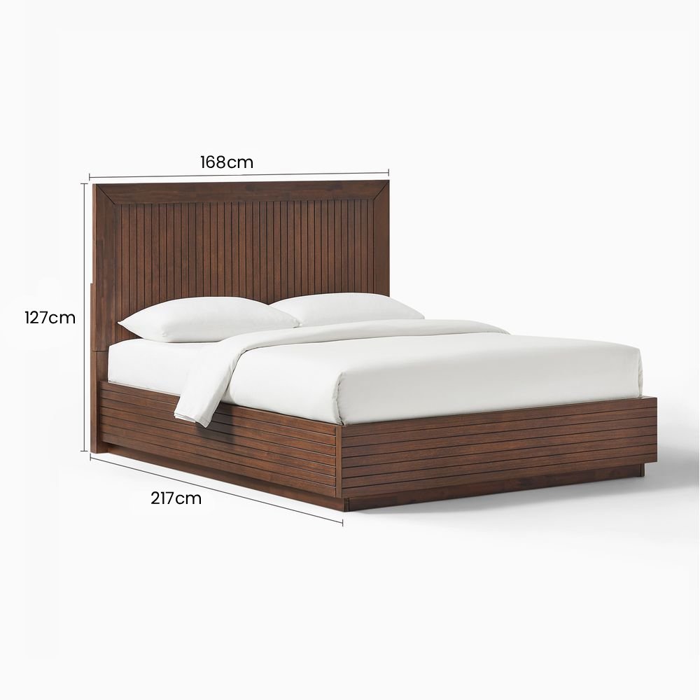 Kaelen Fluted Bed, Queen & King - Exclusivia