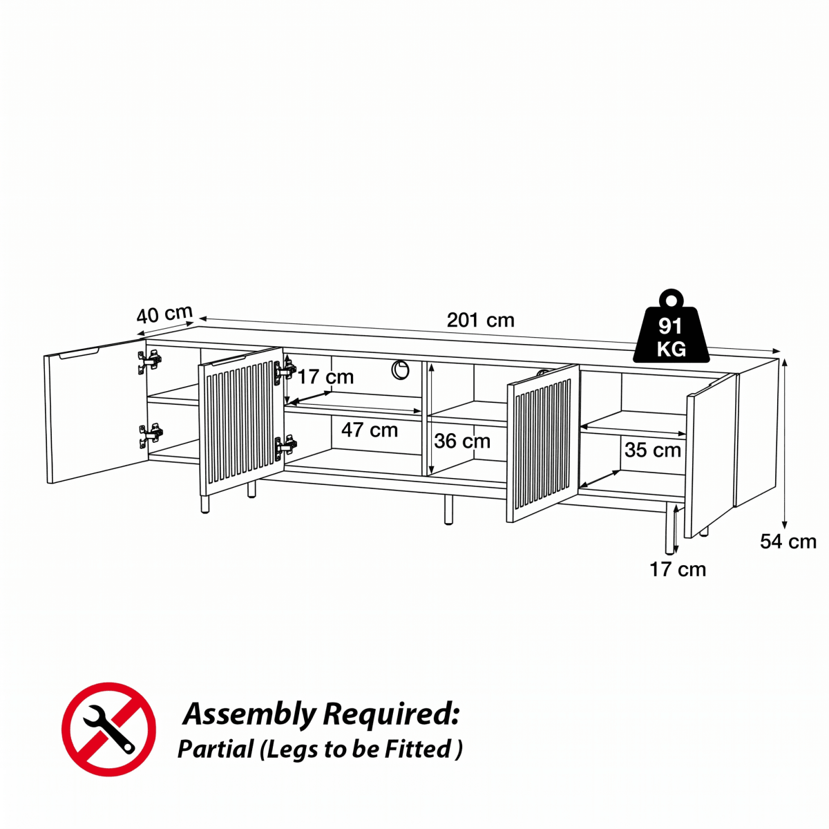 Kaelo Modern Wood TV Console - Exclusivia