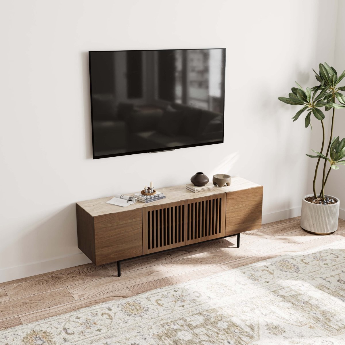 Kaelo Modern Wood TV Console - Exclusivia