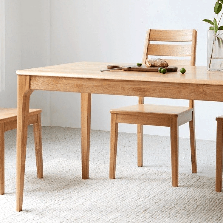 KATO Japandi Oak Wood Dining Table & Chairs - Exclusivia
