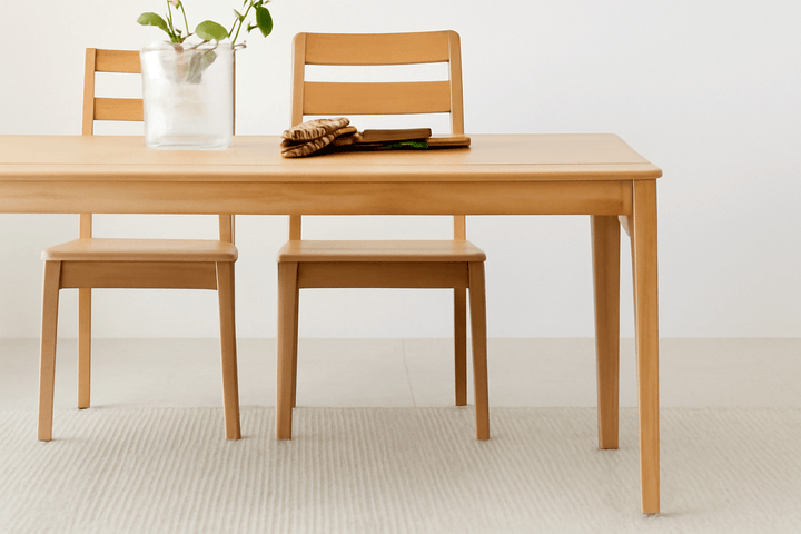 KATO Japandi Oak Wood Dining Table & Chairs - Exclusivia