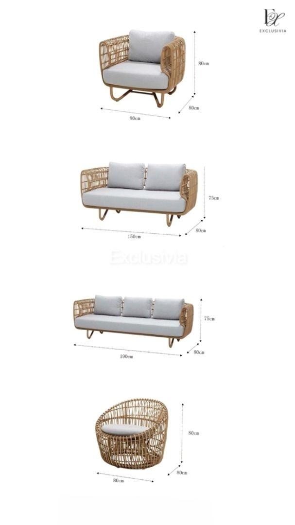 KEERIN Modern Outdoor Rattan Sofa - Exclusivia