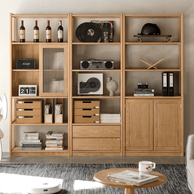 Kenji Japandi Solid Wood Display Shelf - Exclusivia