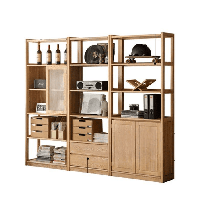 Kenji Japandi Solid Wood Display Shelf - Exclusivia