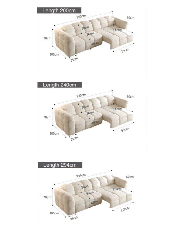 Kora Modern Electric Motorised Boucle Sofa - Exclusivia