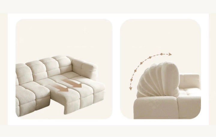 Kora Modern Electric Motorised Boucle Sofa - Exclusivia
