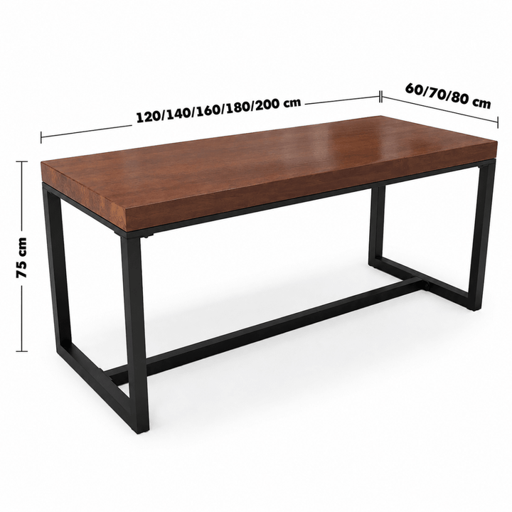 KRON Industrial Pine Wood Dining Table - Exclusivia