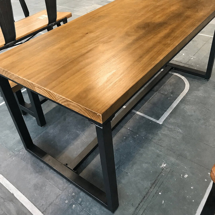 KRON Industrial Pine Wood Dining Table - Exclusivia