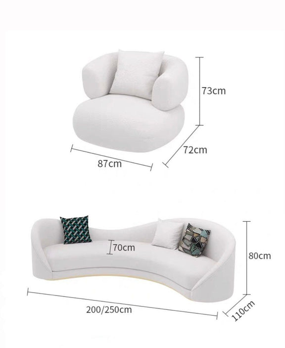 KYLA Modern Curved Sofa - Exclusivia