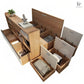 KYOTO Solid Wood Japanese Platform Storage Bed, Bedroom - Exclusivia