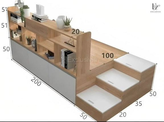 KYOTO Solid Wood Japanese Platform Storage Bed, Bedroom - Exclusivia