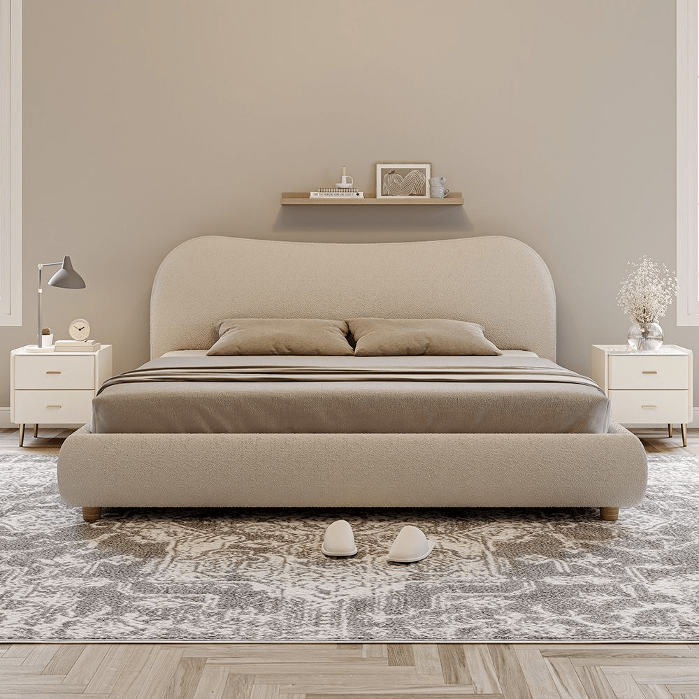Lambra 175 cm Bouclé Diana Upholstered Bed - Exclusivia