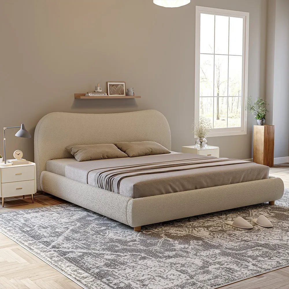 Lambra 175 cm Bouclé Diana Upholstered Bed - Exclusivia