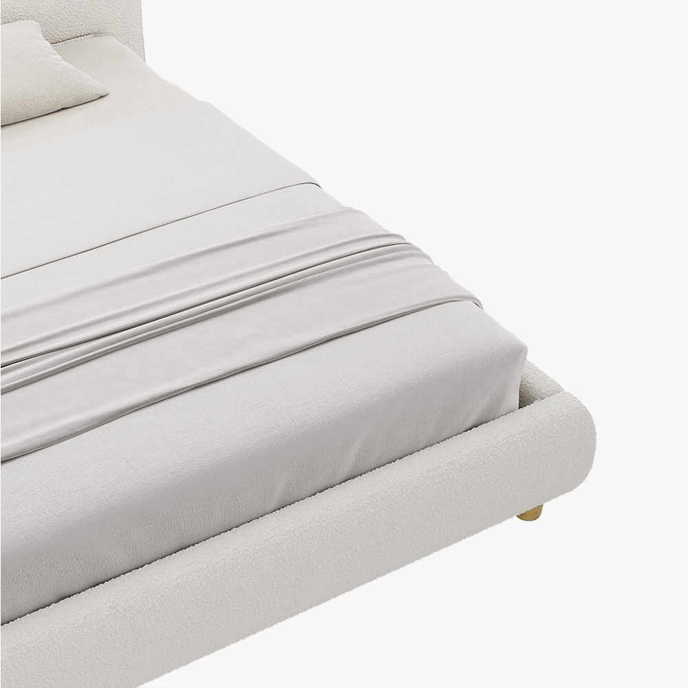 Lambra 175 cm Bouclé Diana Upholstered Bed - Exclusivia