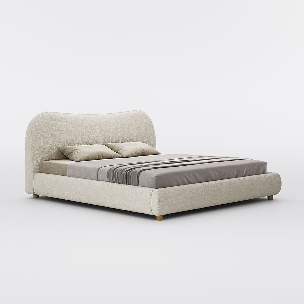 Lambra 175 cm Bouclé Diana Upholstered Bed - Exclusivia