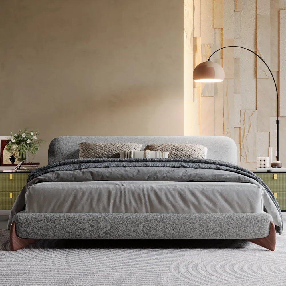 Lambra Bouclé Upholstered Bed - Exclusivia