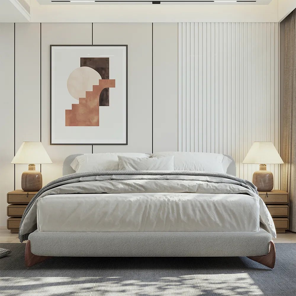 Lambra Bouclé Upholstered Bed - Exclusivia