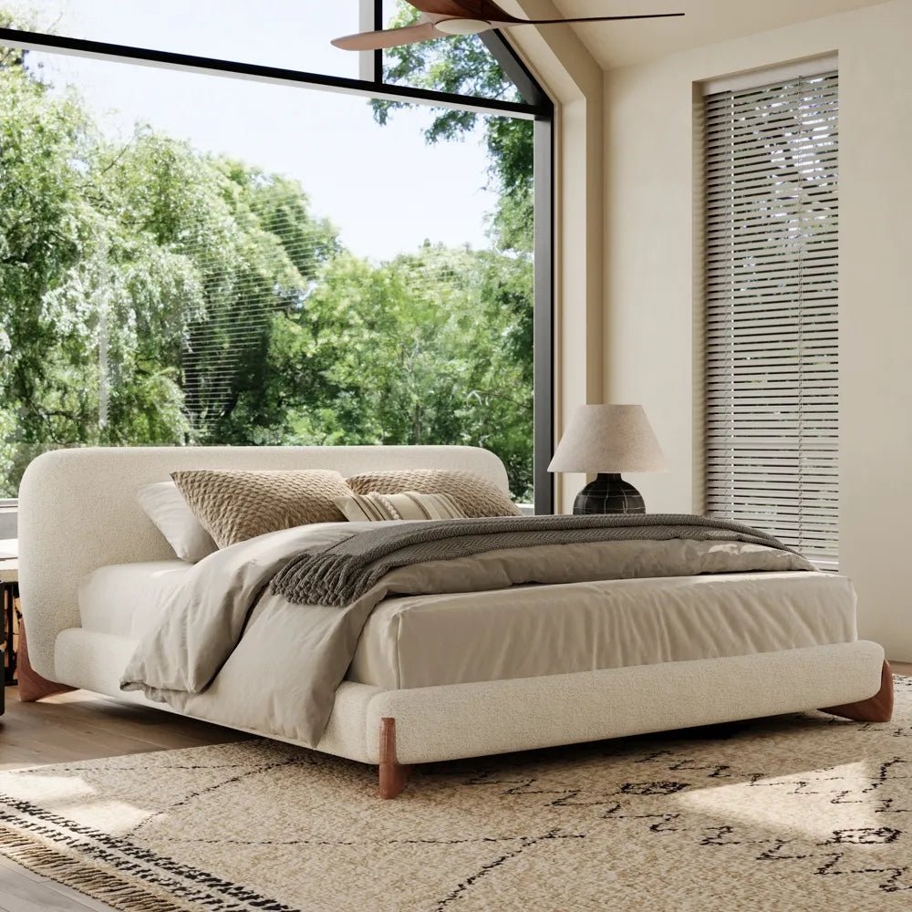 Lambra Bouclé Upholstered Bed - Exclusivia