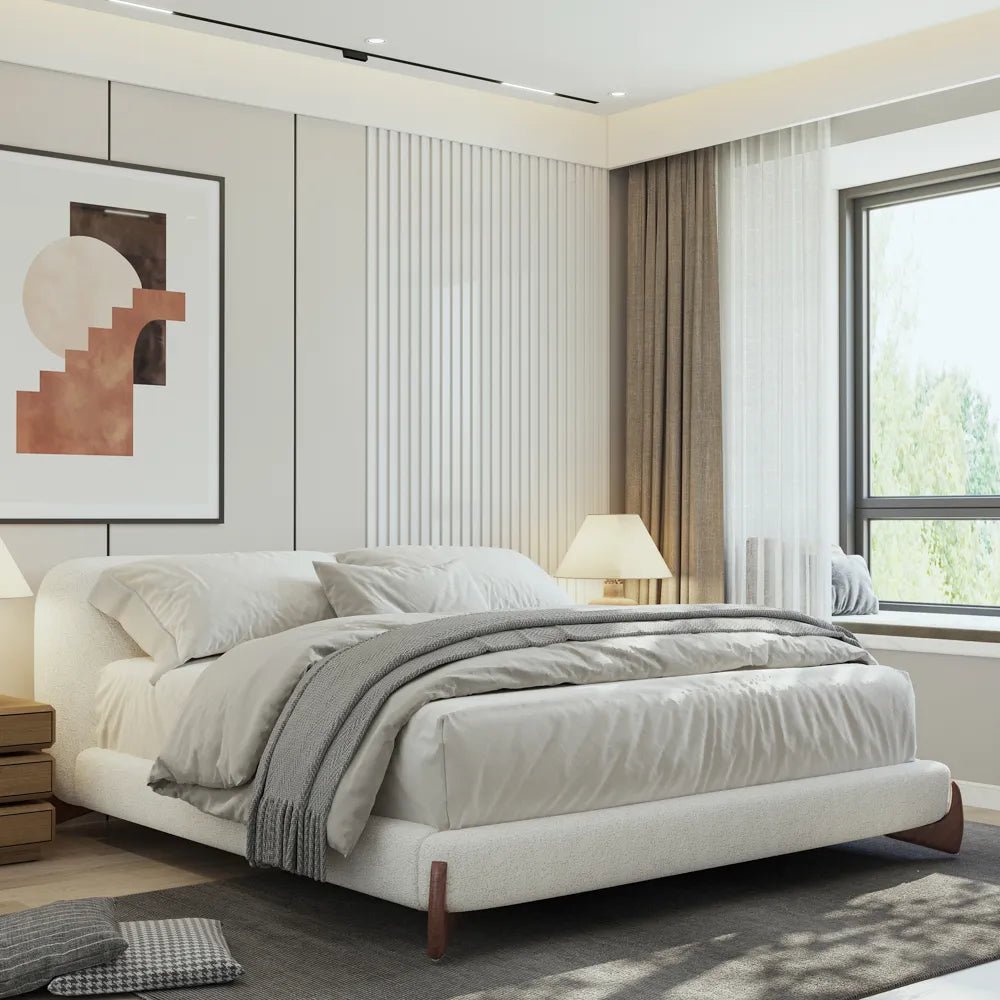 Lambra Bouclé Upholstered Bed - Exclusivia